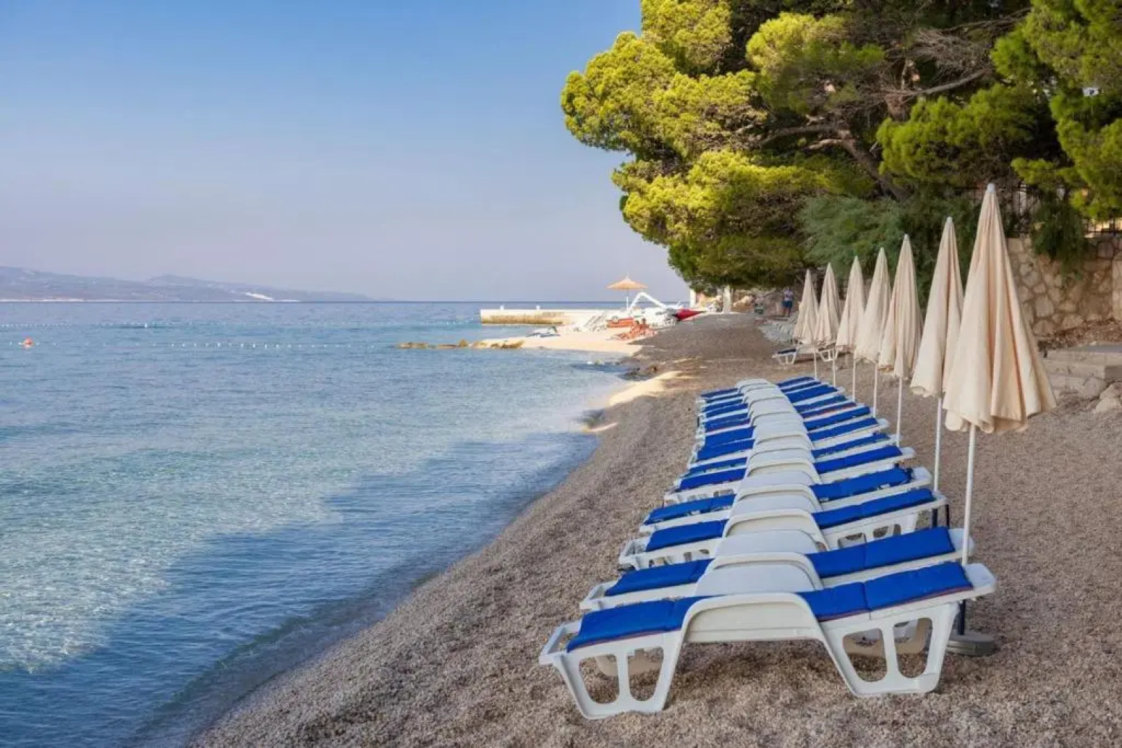 Luxury Seafront Villa Brela Pride with private heated pool at the beach in Brela - Baska Voda