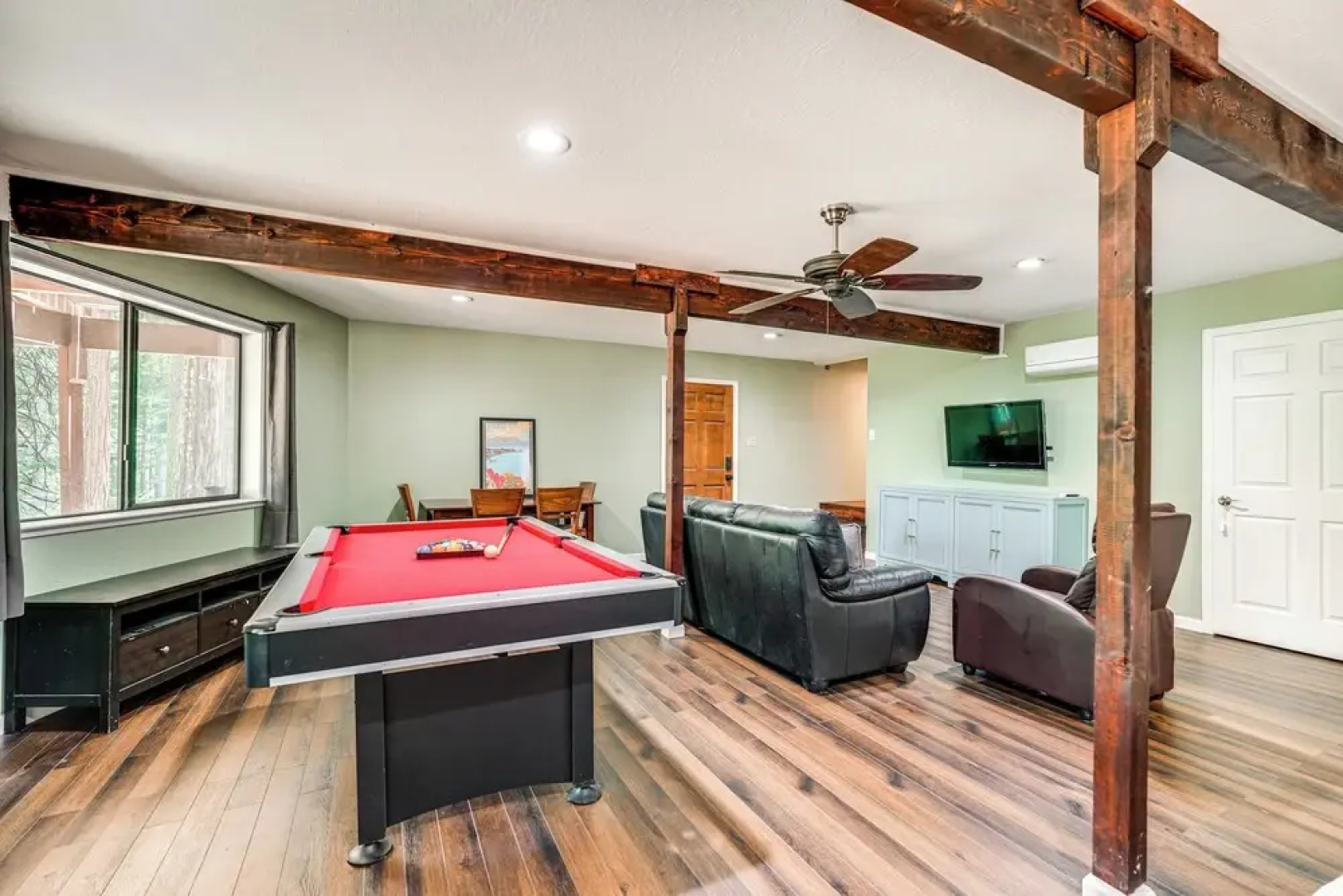 Cabin Getaway Near Big Trees Park: Game Room, Deck