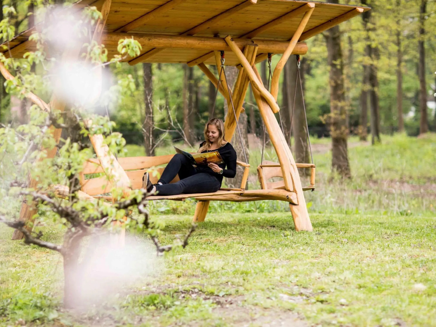 Modern chalet with spa and sauna, in a holiday park on the Veluwe