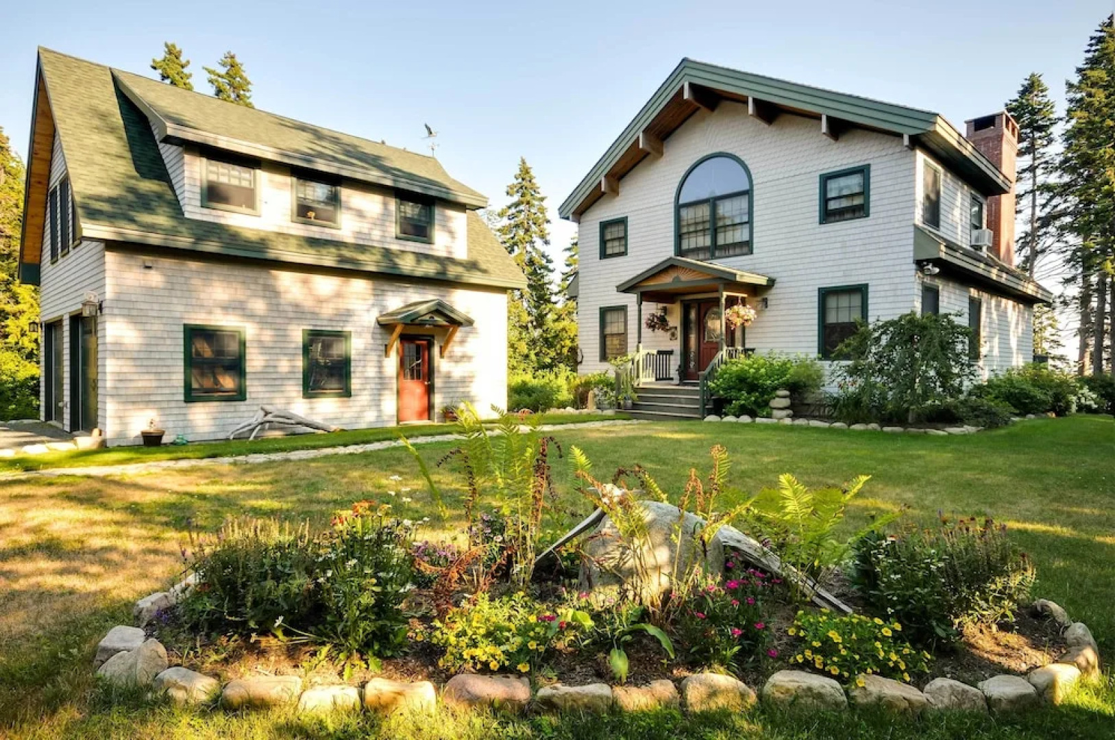 Waterfront Prospect Harbor Cottage: Yard, Fire Pit