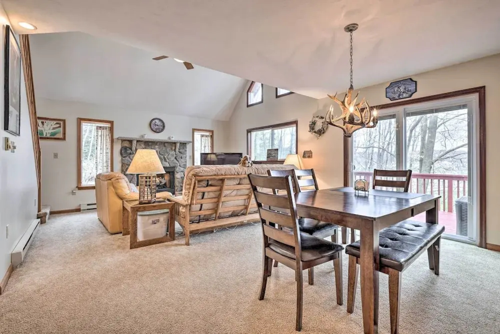 Walk to Beach: Lakefront Pocono Escape w/ Fire Pit