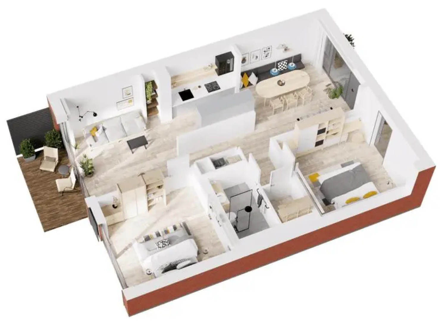 De ole School in Hohwacht - Großzügige Ferienwohnung Nr 28 im modernen Scandi-Stil an der Ostsee