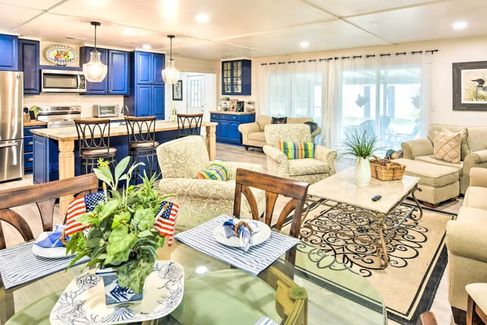 Bright Beaufort Home w/ Porch & Fire Pit!