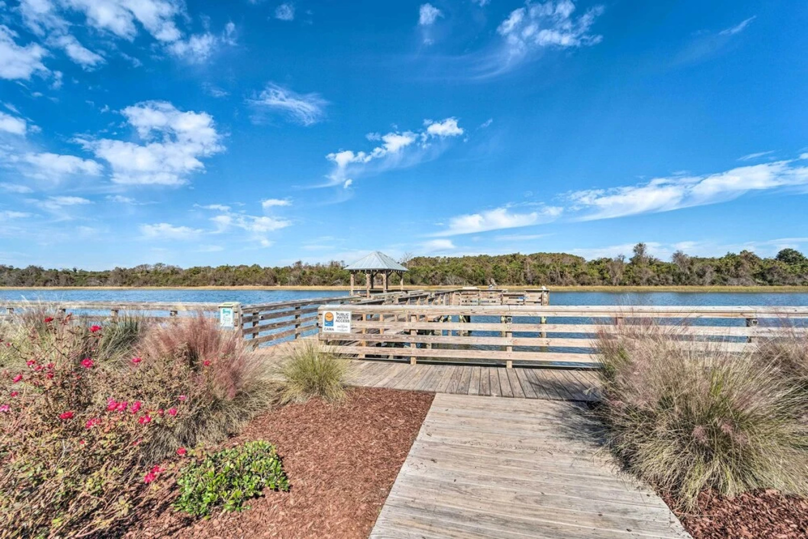 Updated Oak Island Getaway Near Fishing Dock!