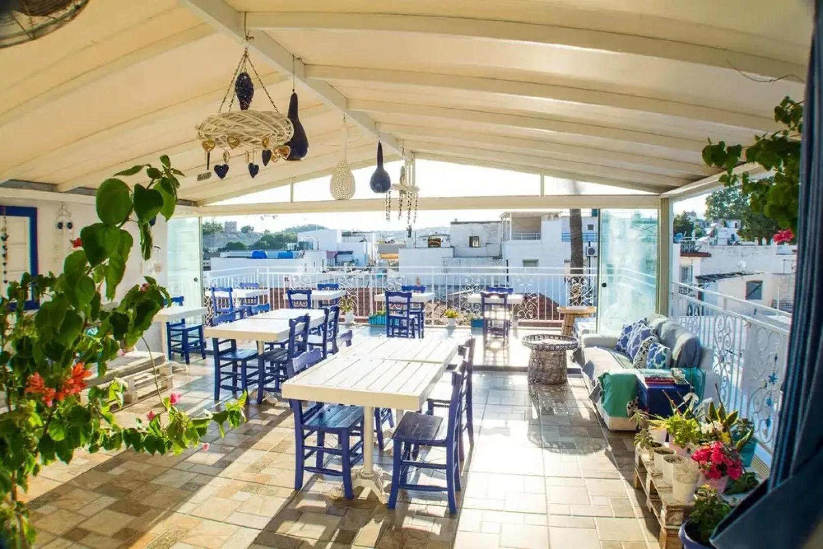 White and Blue Bodrum