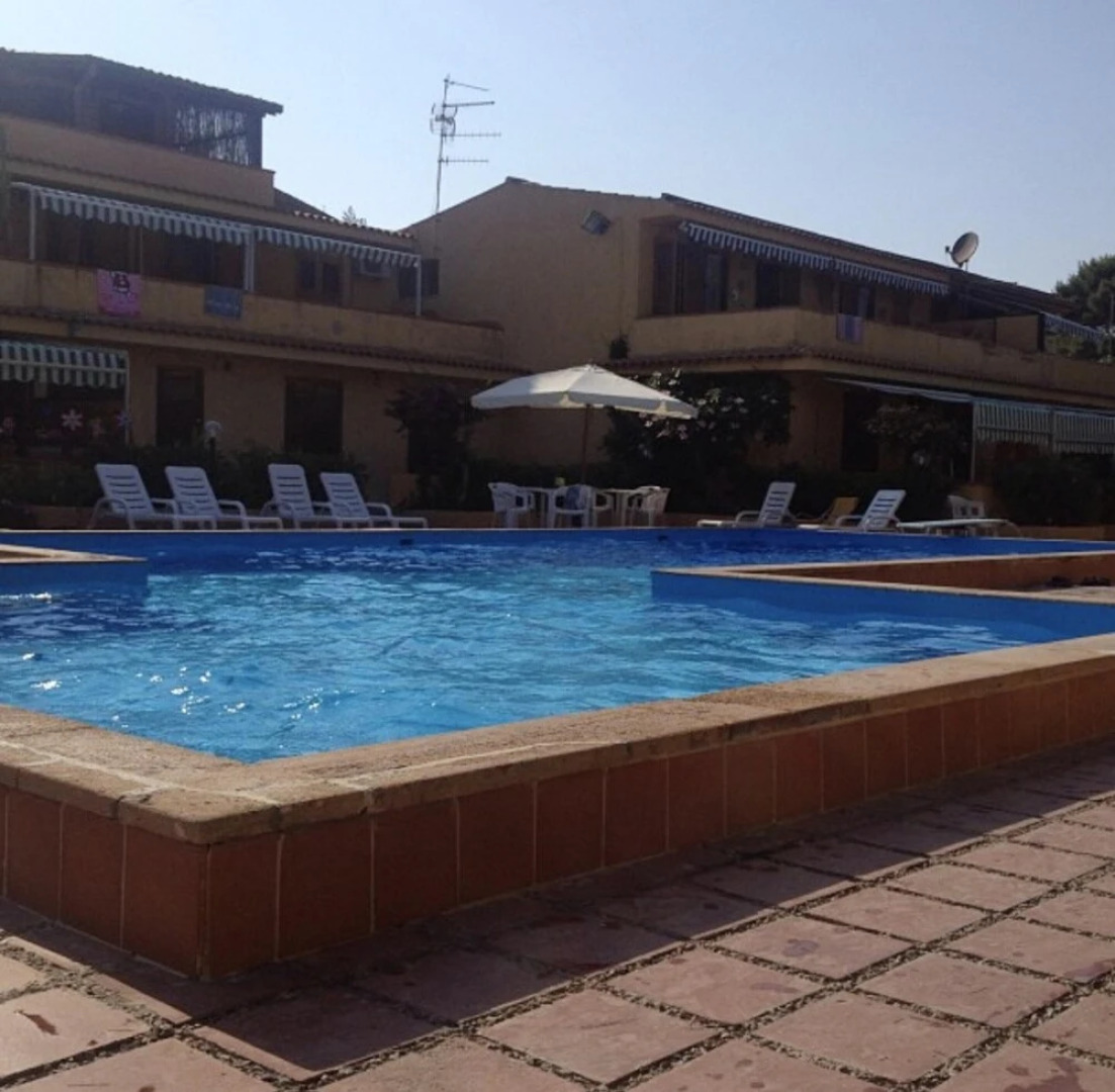 Studio in Costa Saracena  Castelluccio, With Wonderful sea View, Shared Pool, Furnished Terrace Near the Beach