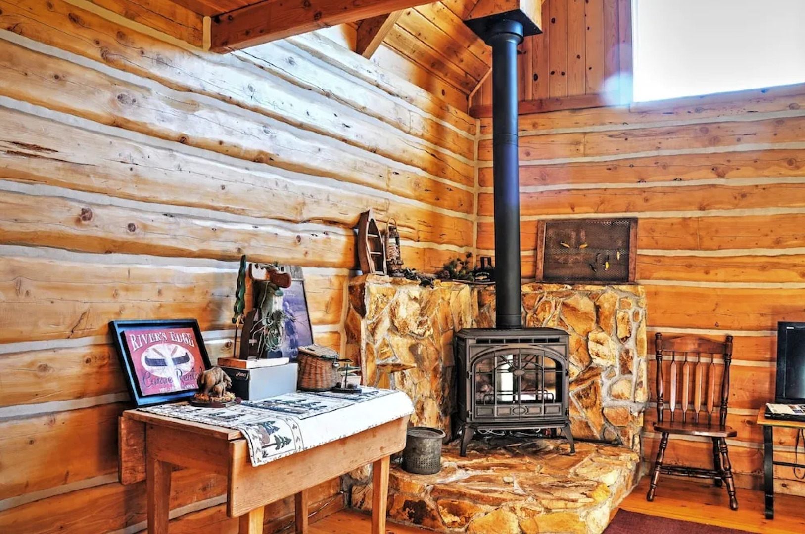 Remote Antimony Log Cabin w/ Green Meadow Views!