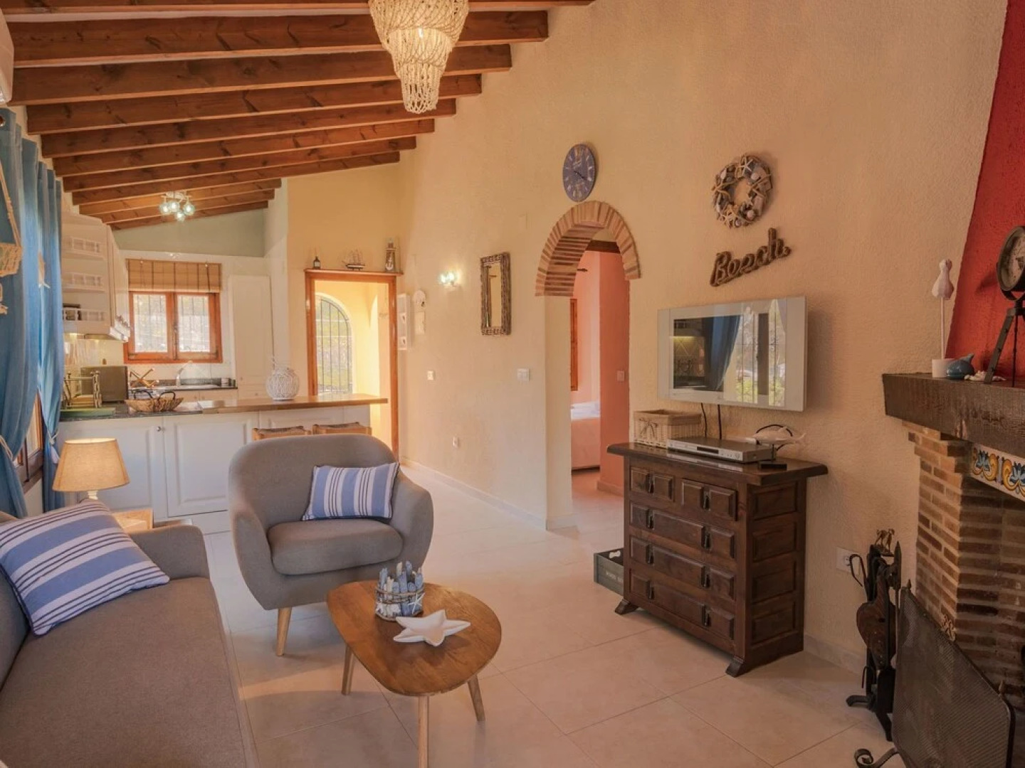 Spanish and Ibiza Style Holiday Home Next to Seabeach