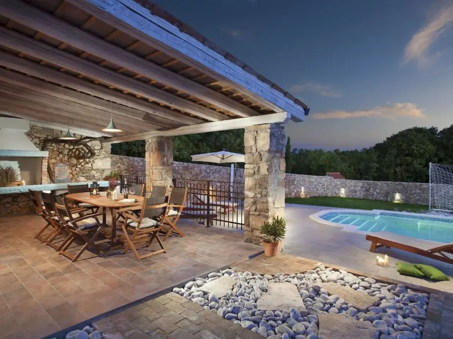 Attractive Villa With Private Swimming Pool, Beach Volleyball and Fenced Garden