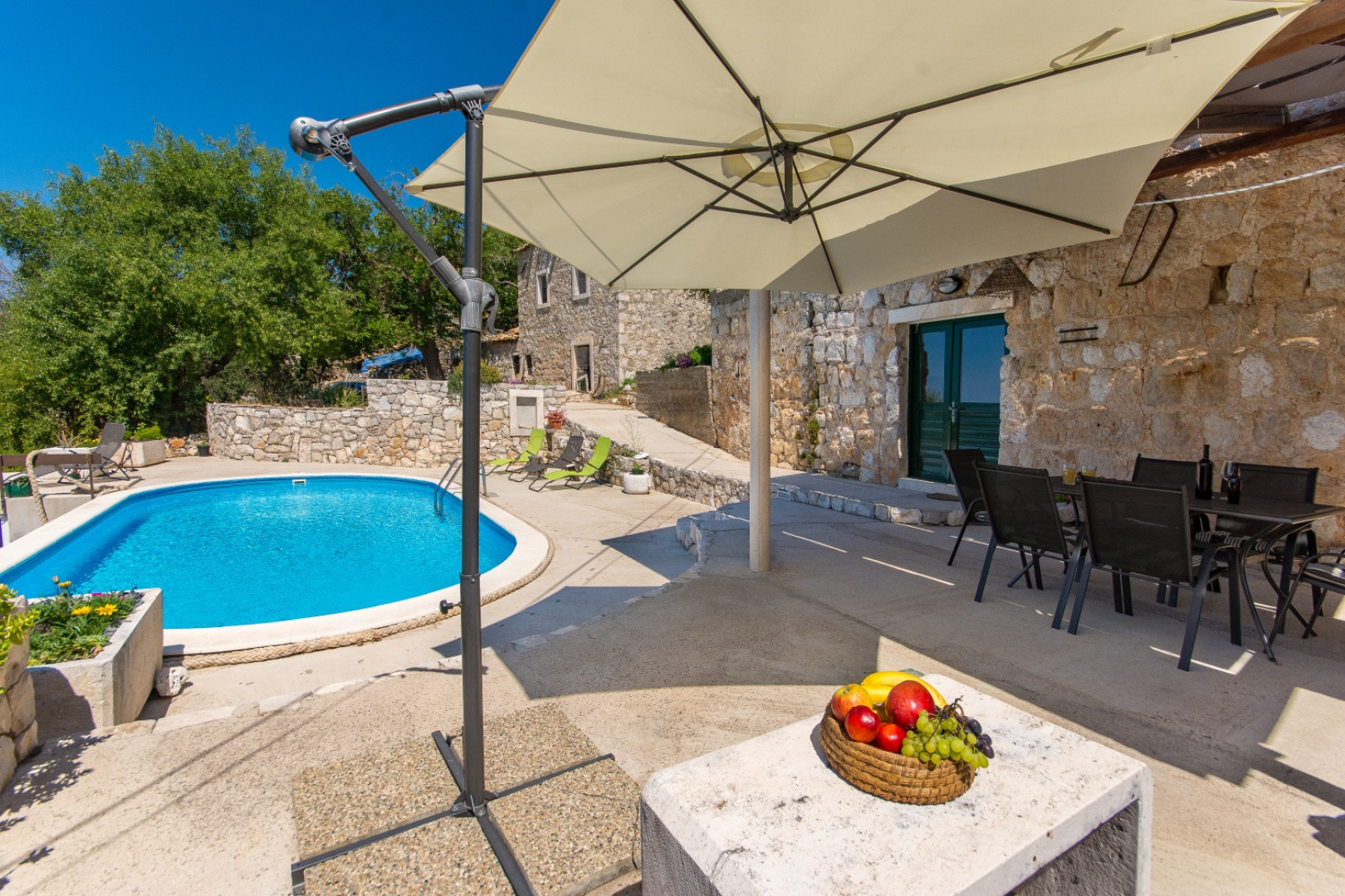 Holiday house Stone - pool house: Babino Polje, Island Mljet