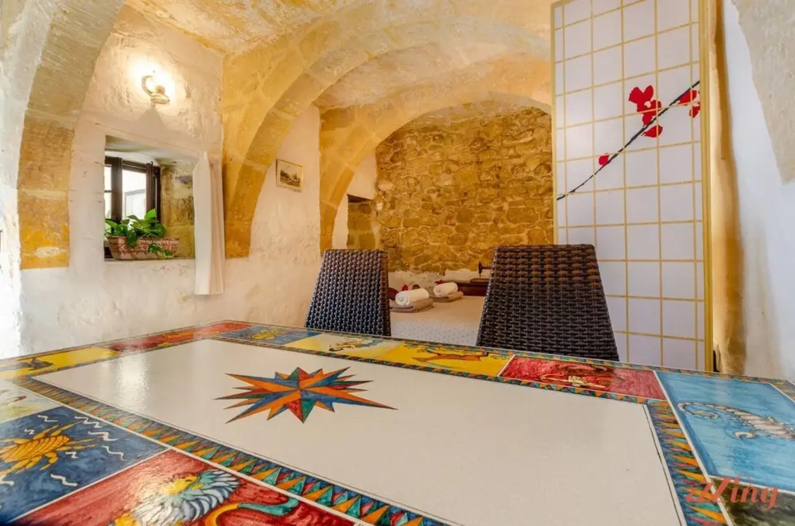 Studio w Courtyard in a Traditional Country Home