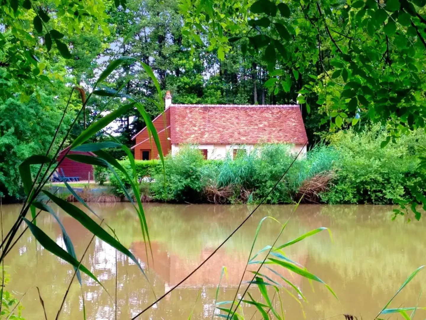 House With 3 Bedrooms in Faverolles, With Wonderful Lake View, Pool Ac