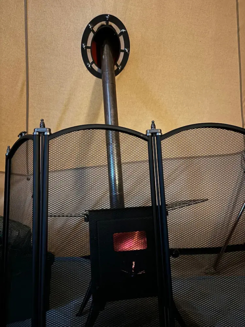 Cozy Hot Tent With Log Burner & Hot Tub Left Tent