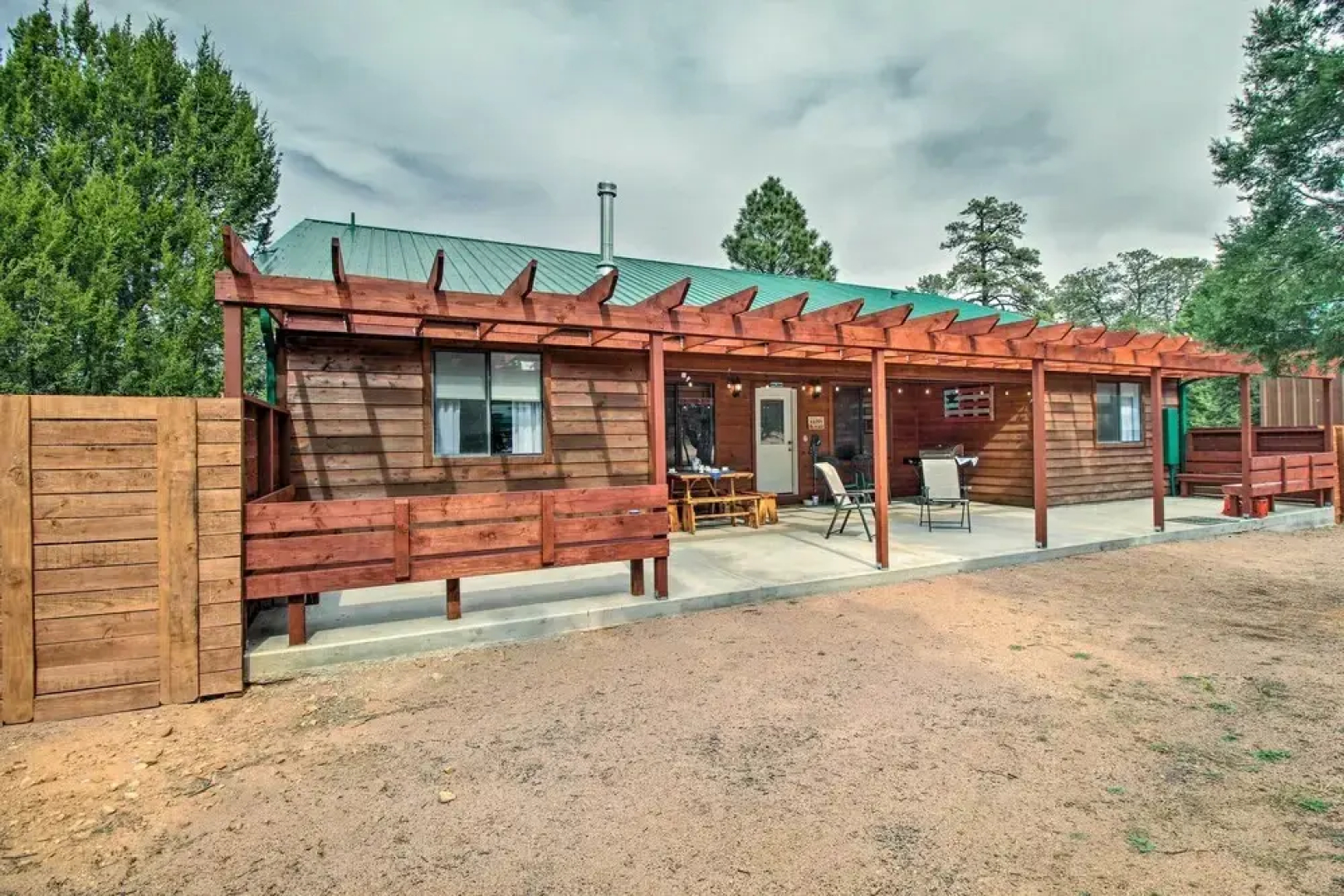 Fire Pit, Fenced Yard: Overgaard Cabin Near Hiking