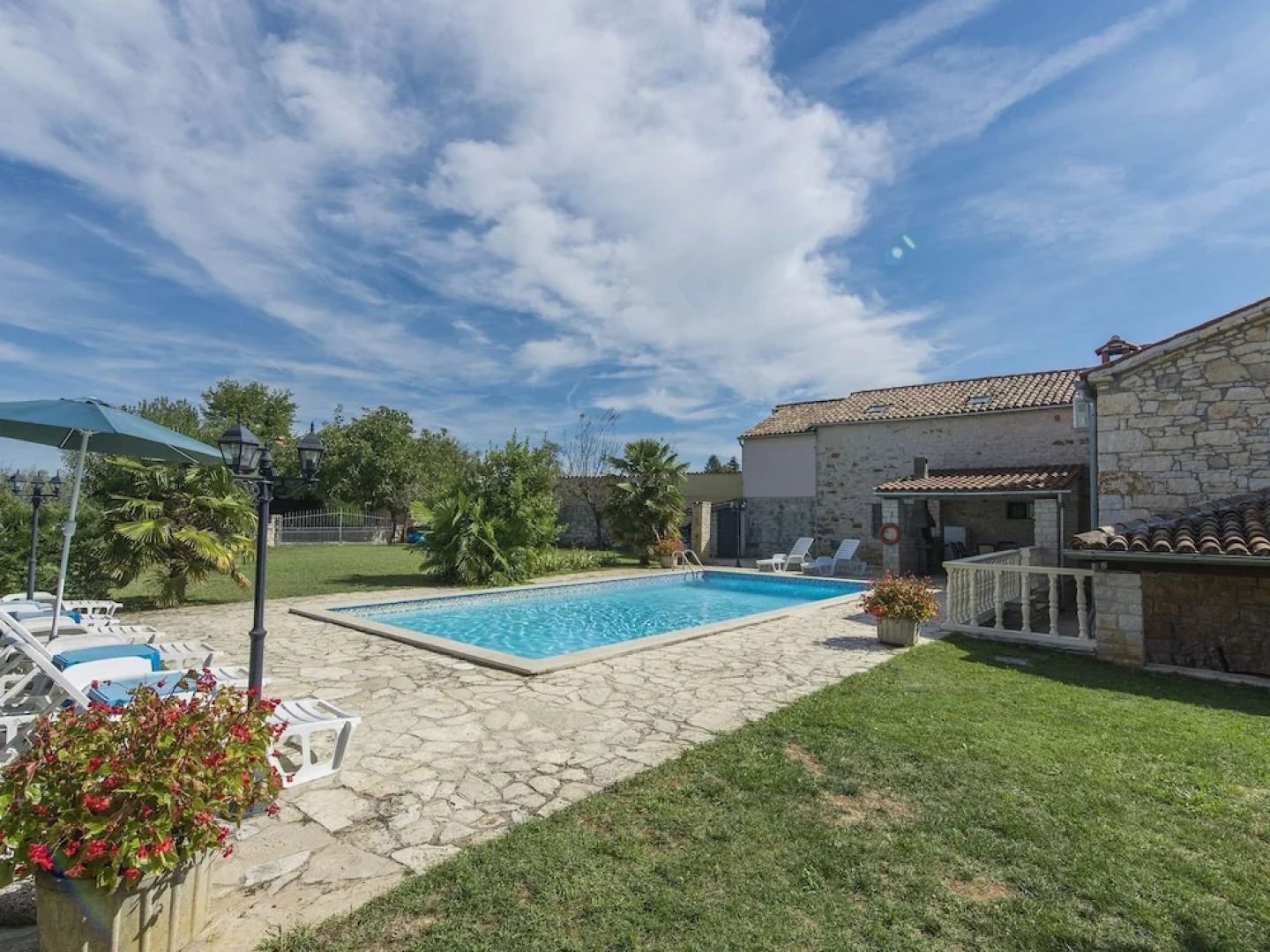 Stone Holiday House With a Spacious Yard and Private Pool