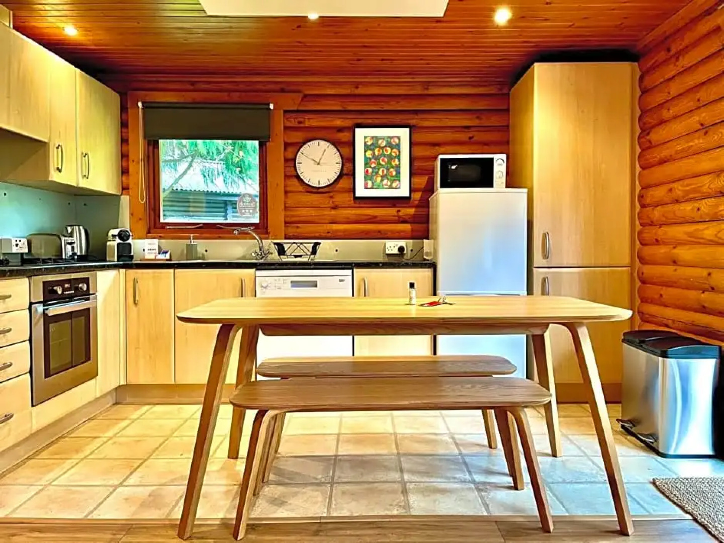 Riverside log cabins