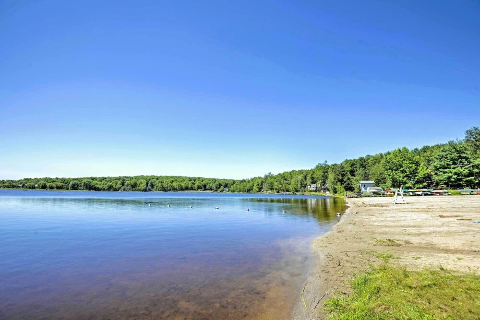 Walk to Beach: Lakefront Pocono Escape w/ Fire Pit