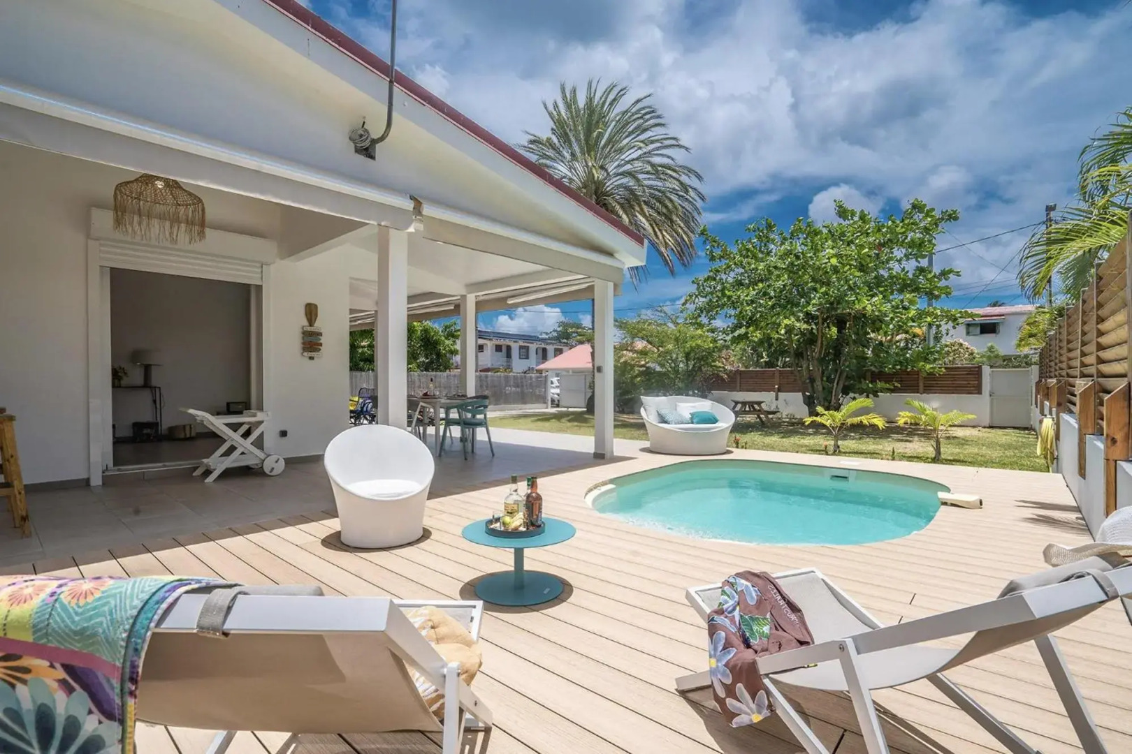 Villa Bel'Amandier : 3ch, bac à punch à 2min à pied de la plage