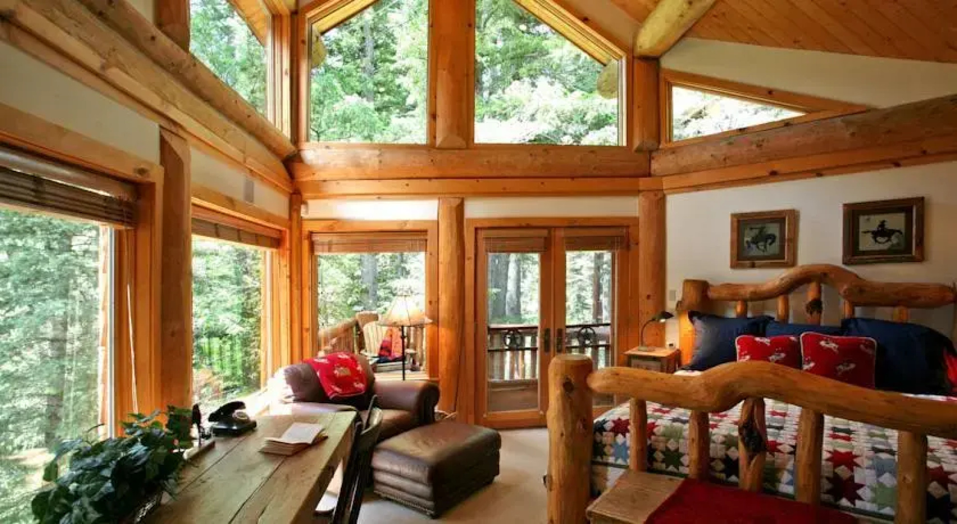 Red Roof On The River by Stewart Mountain Lodging