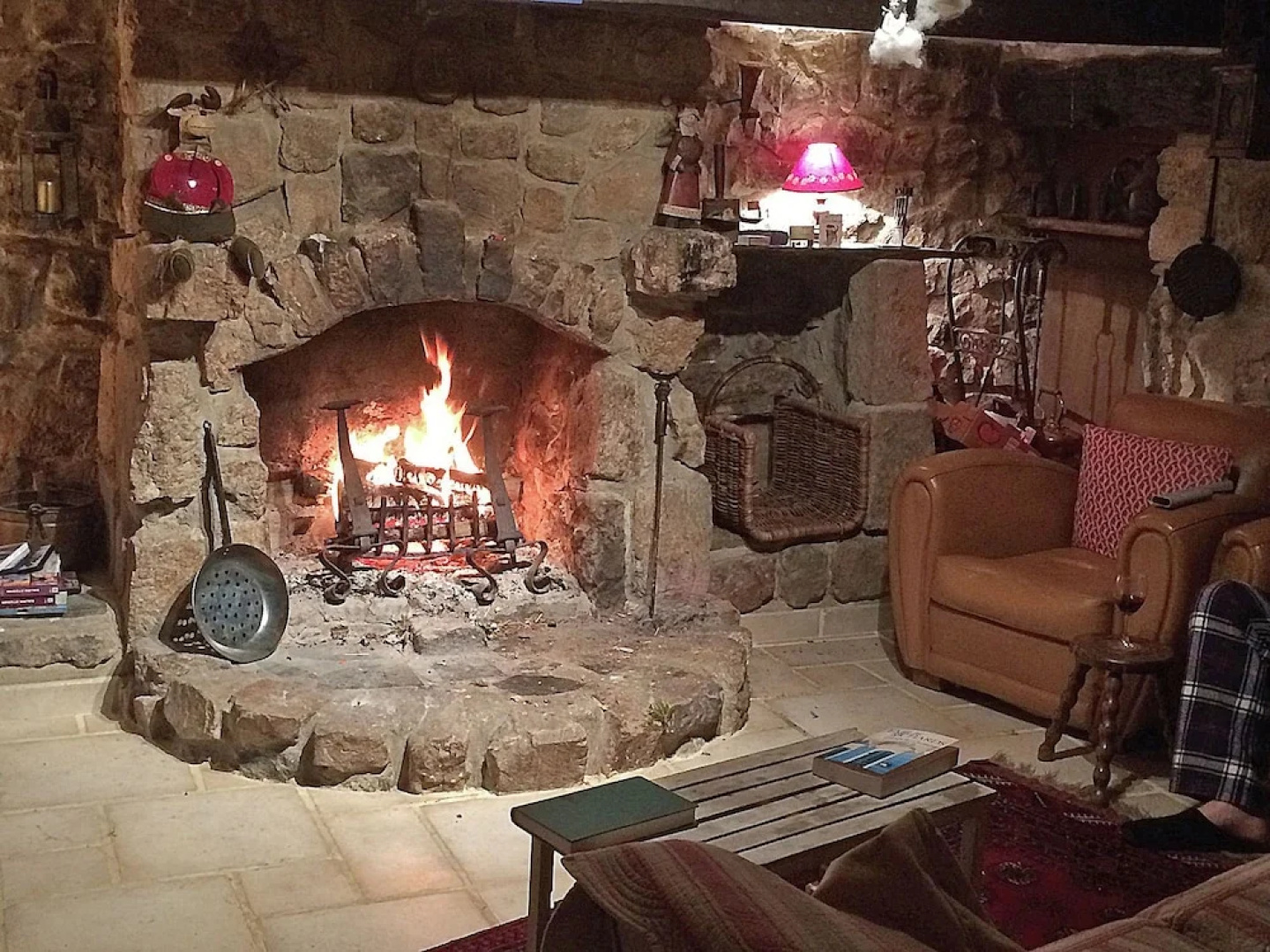 Beautiful Stone Farmhouse in Mountain Forest Setting