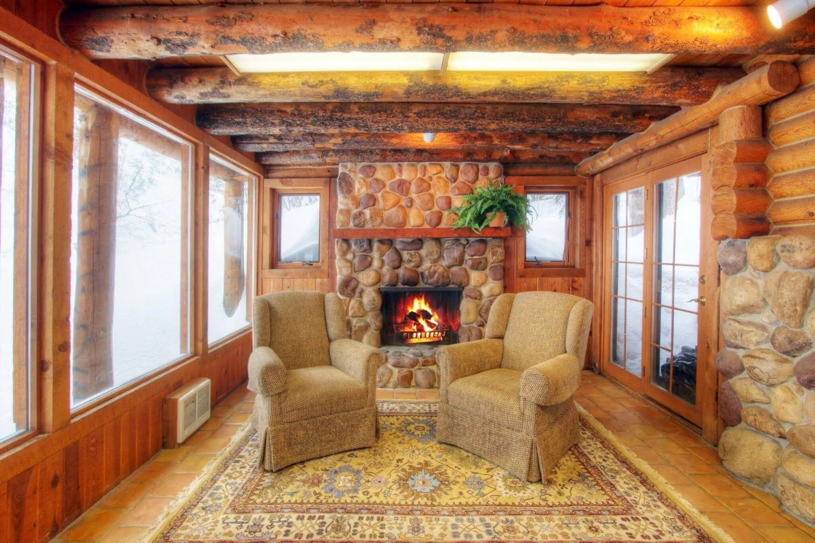 Log Cabin on the Stream