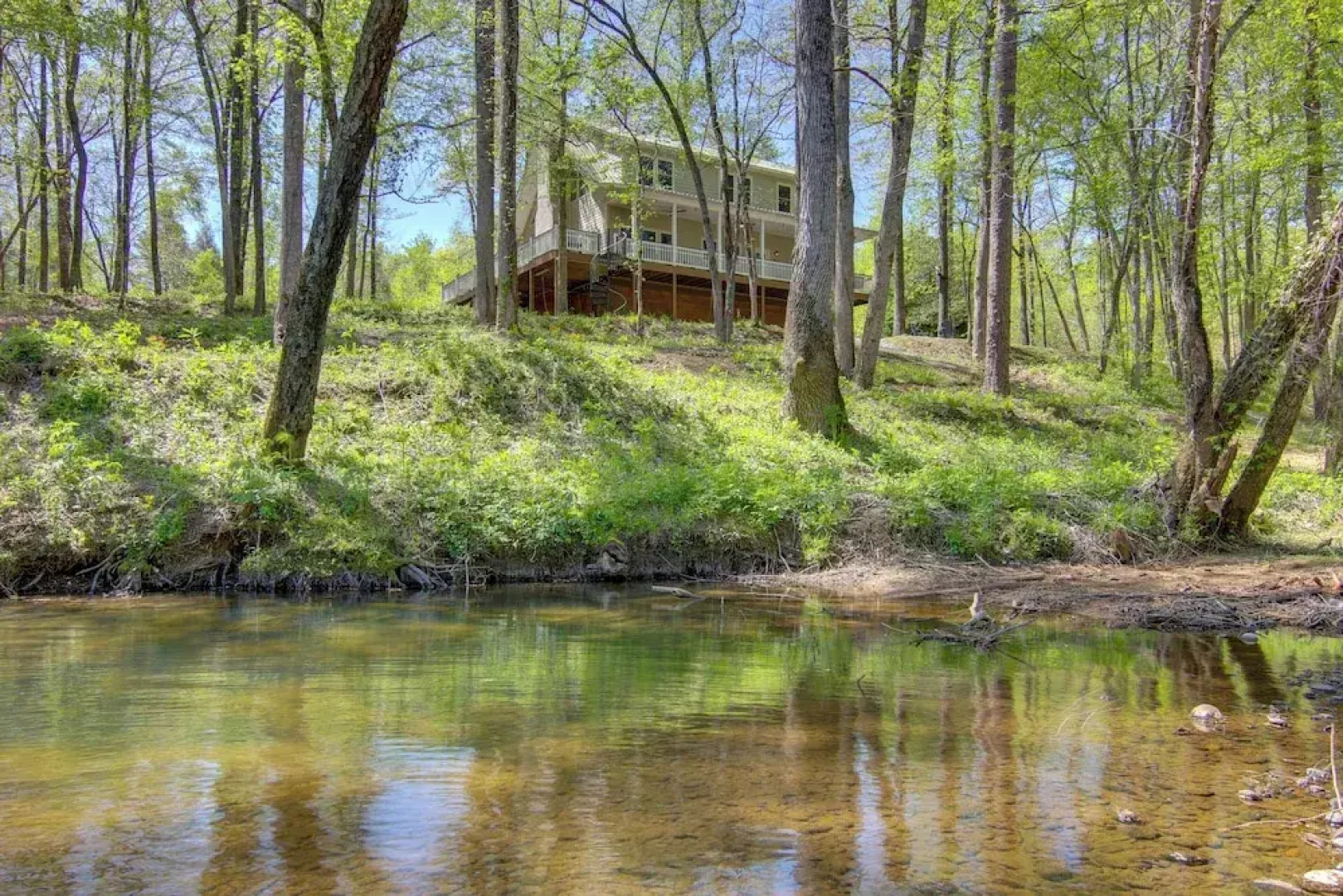 Riverfront Lake Lure Lodge w/ Deck on 13 Acres