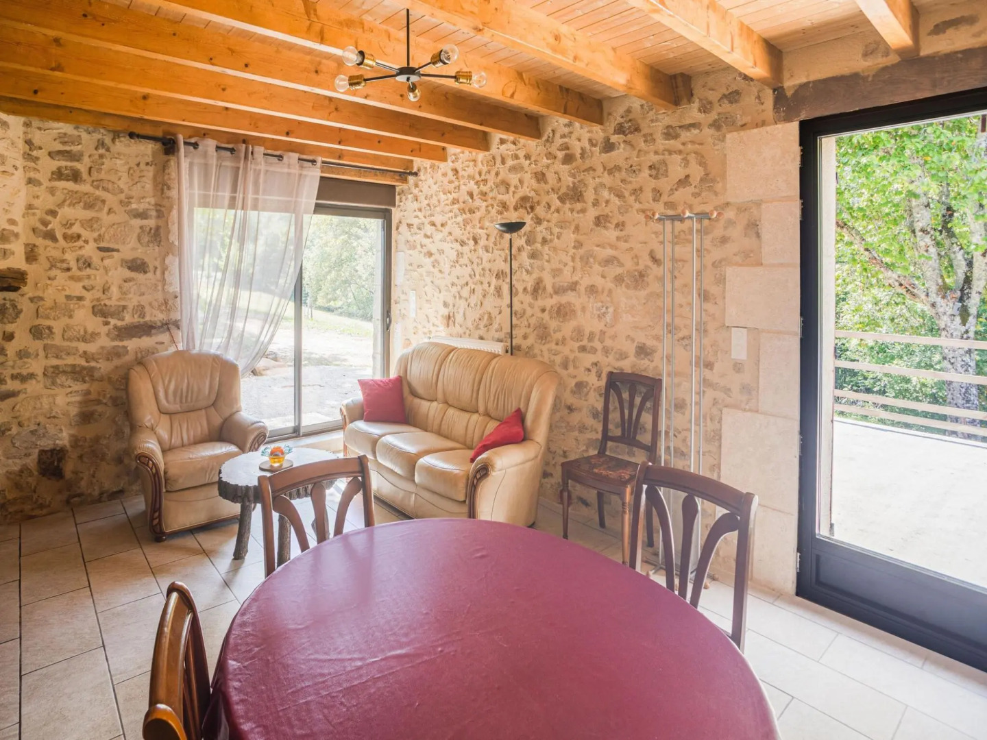 Stone holiday home in Saint Cernin de l Herm with pool