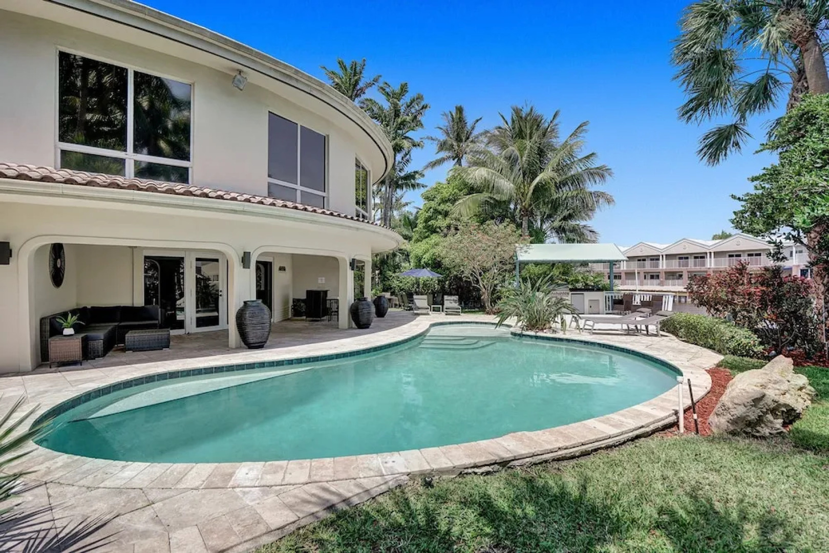 Waterfront 7BR Villa with Heated Pool