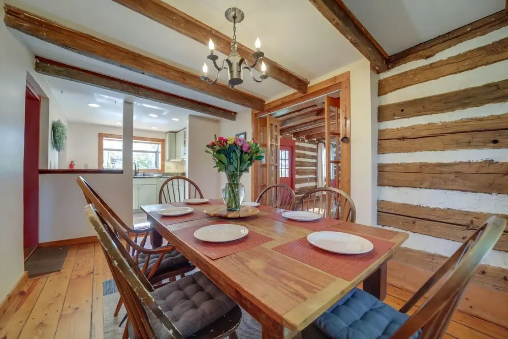 Restored Candler Log Cabin w/ Private Office!