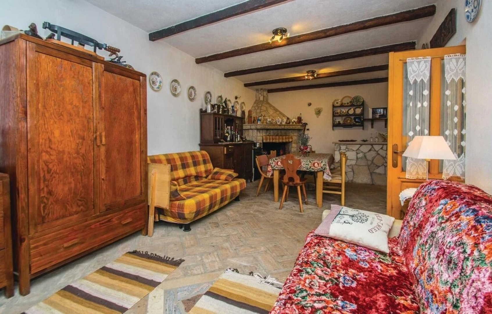 Beautiful Home in Nedescina with Hot Tub, Sauna & 1 Bedrooms