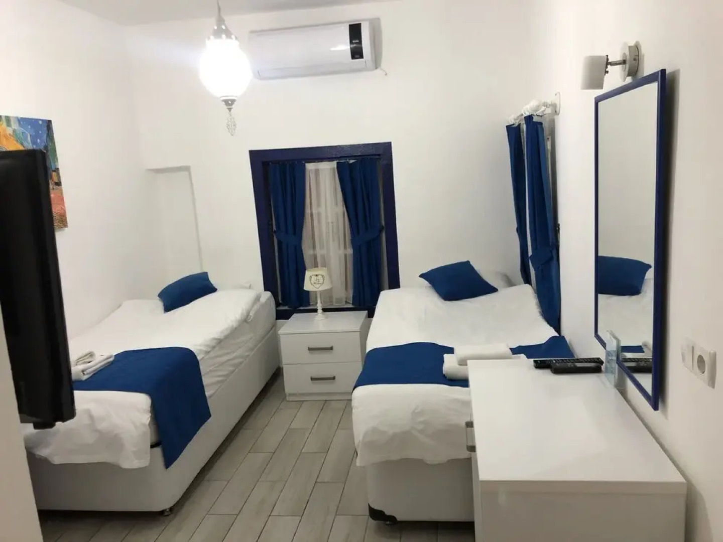 White and Blue Bodrum