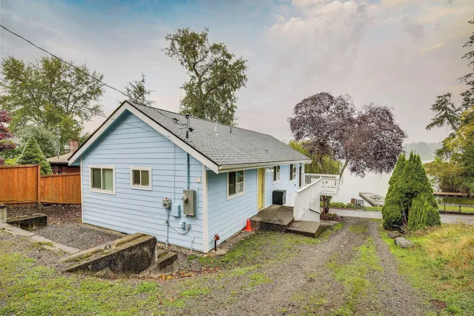 Spanaway Lakefront House: Dock, Fire Pit