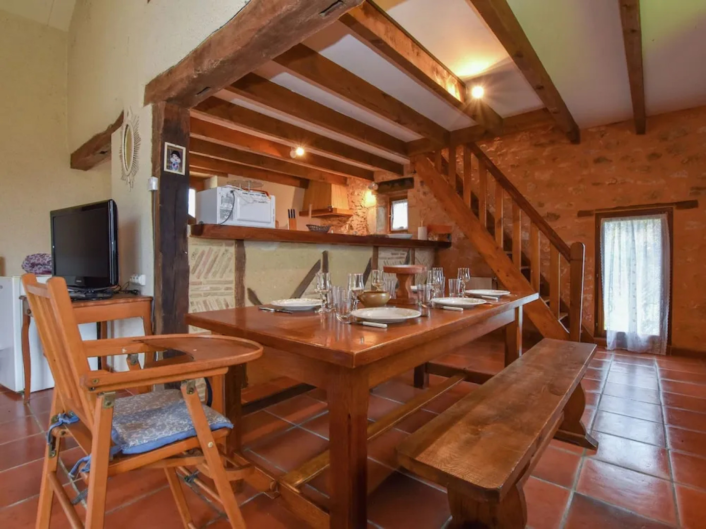 Lovely holiday home in Biron with fenced swimming pool