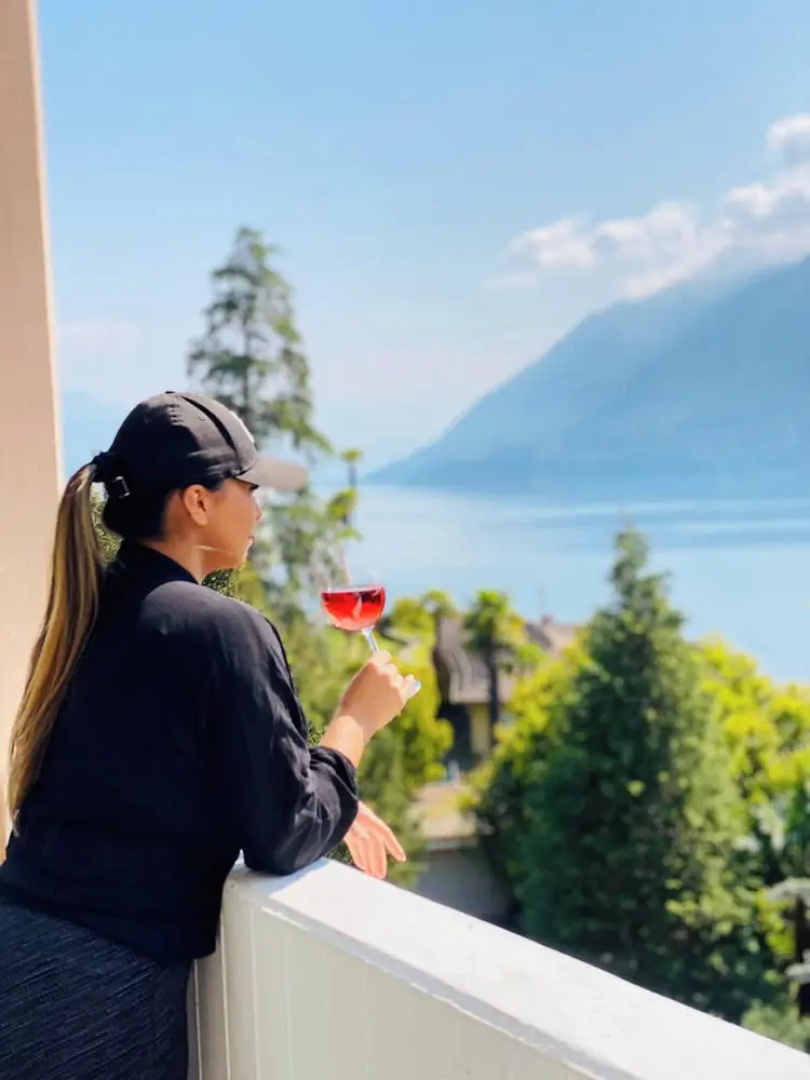Enchanting View of Lake Maggiore & Mountains