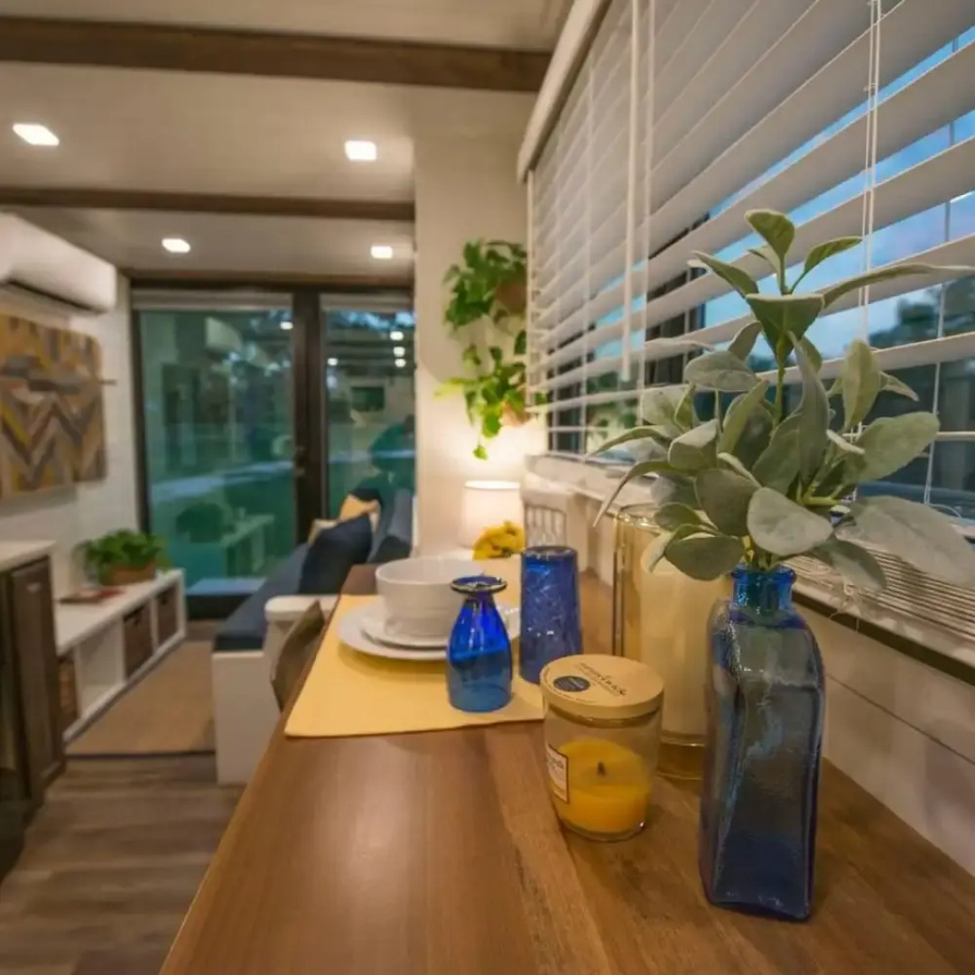 Yellow Blue Elegant Container Tiny House