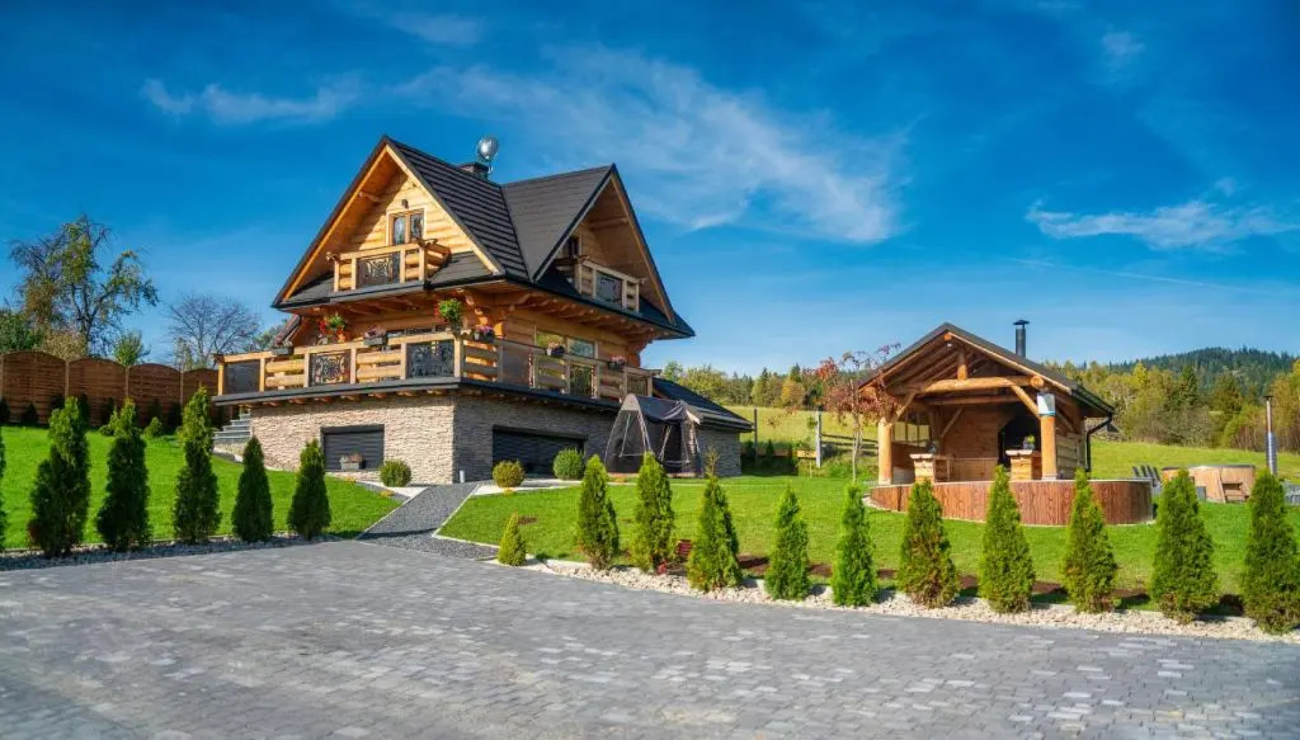 Domek w górach DeLuxe sauna,jacuzzi,basen,hot tub-Nowy Targ blisko Białka ,Zakopane