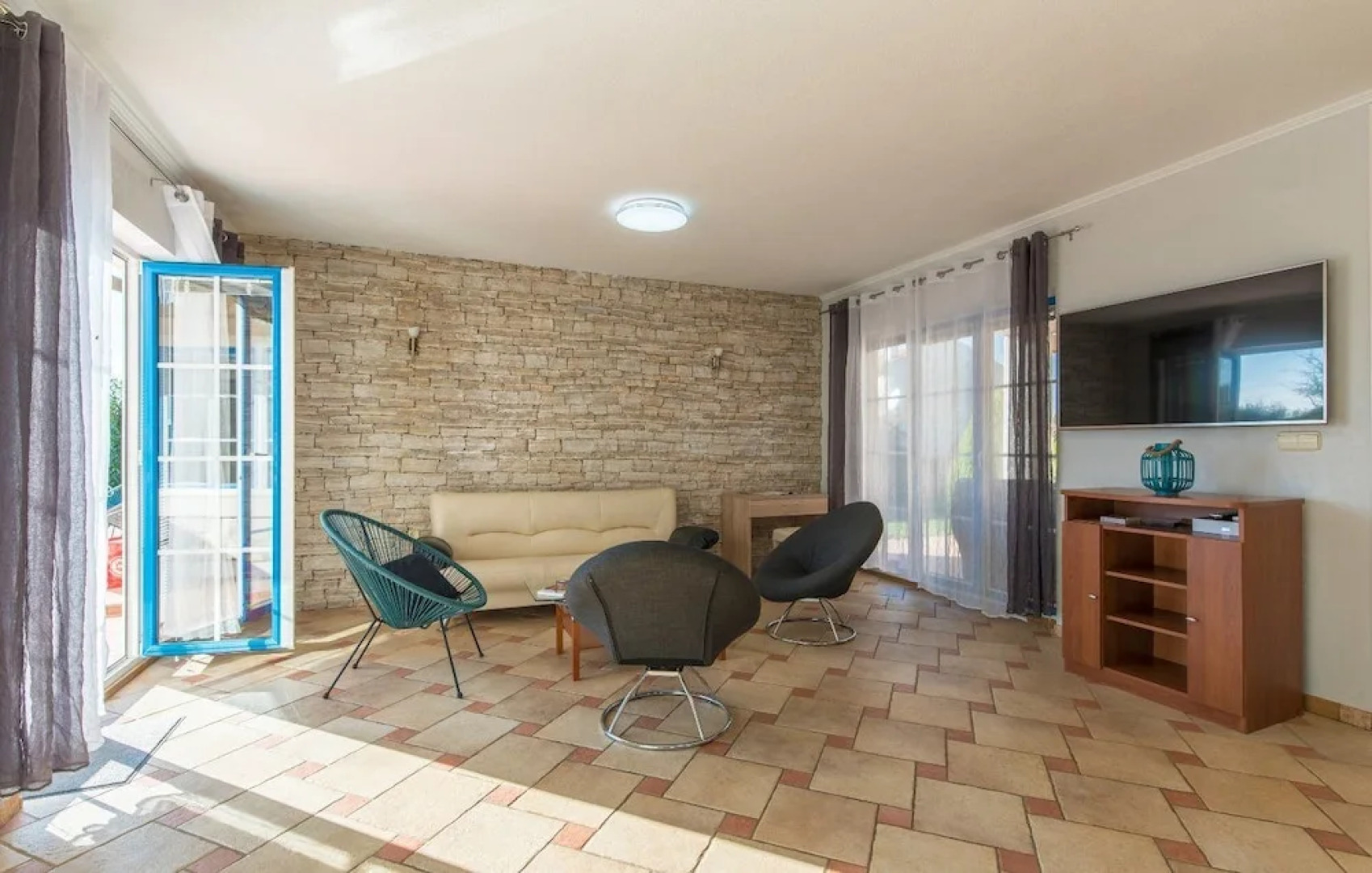 Newly built stone villa Mia with garden and pool