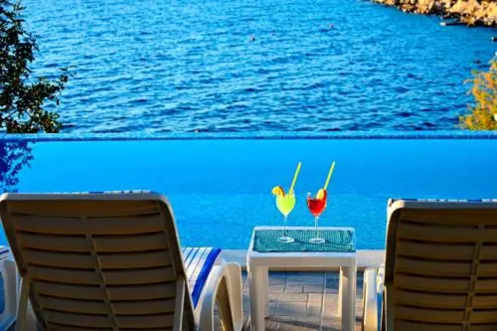 Villa Jadranka with pool and private beach