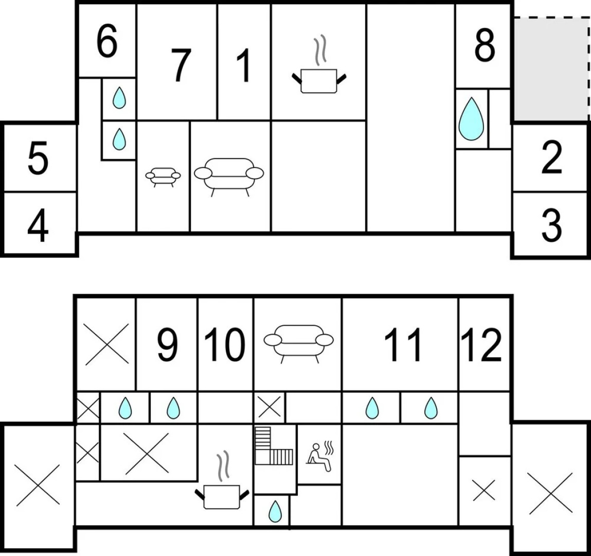 Awesome Home in Odensvi With 12 Bedrooms, Sauna and Wifi