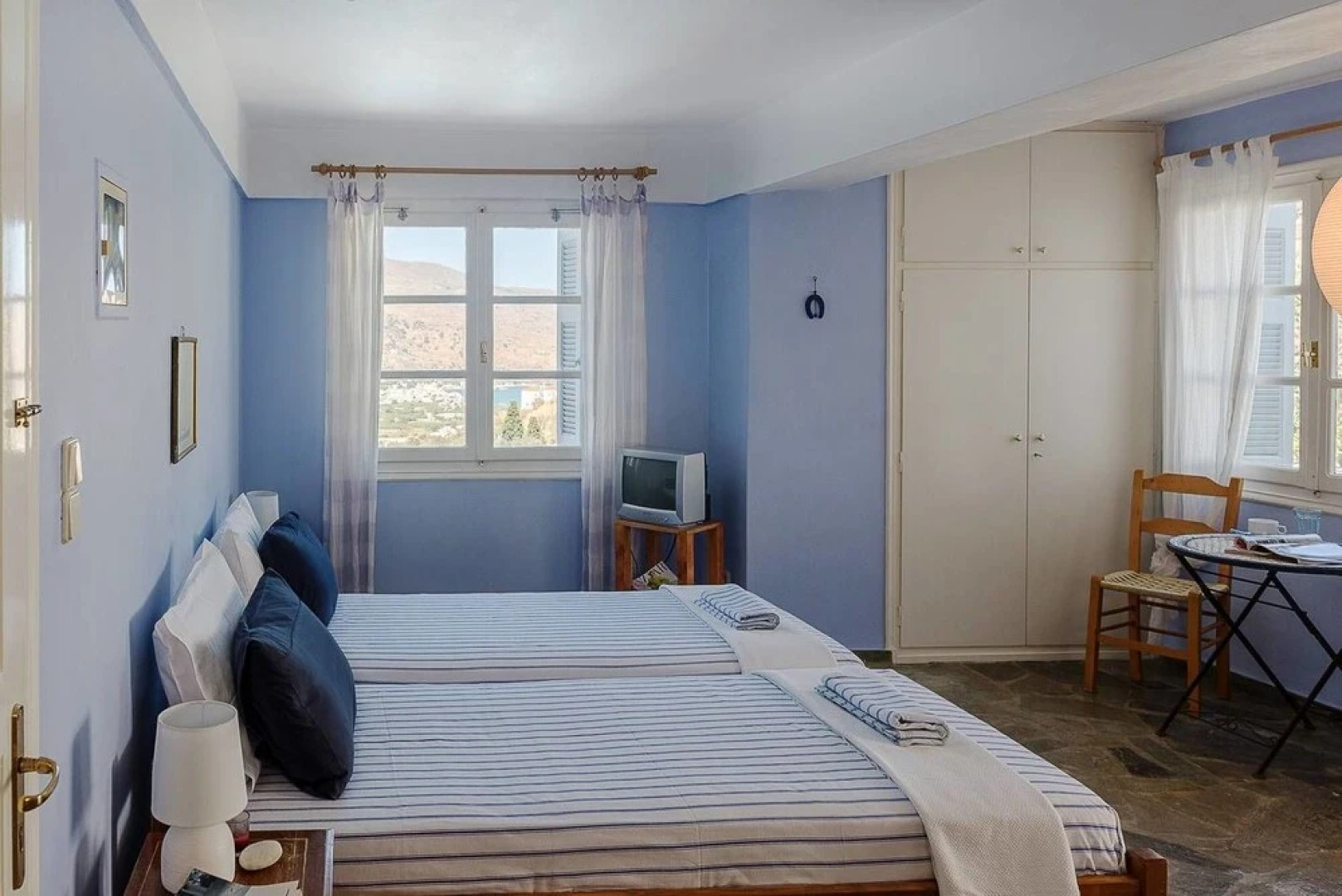 Bright Blue Studio near Stone Tower 1690 • Andros