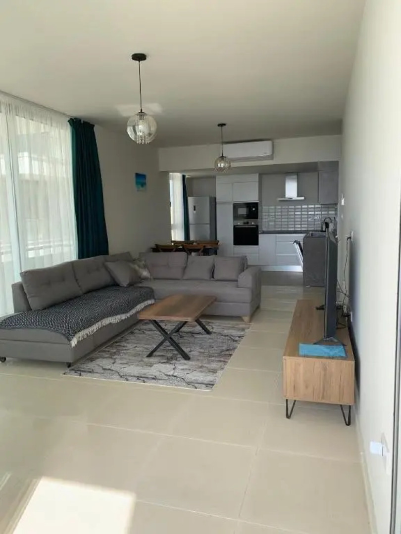 Stunning 2 plus 1 apartment for rent in ABELIA RESIDENCE at Bogaz with beautiful sea and mountains views