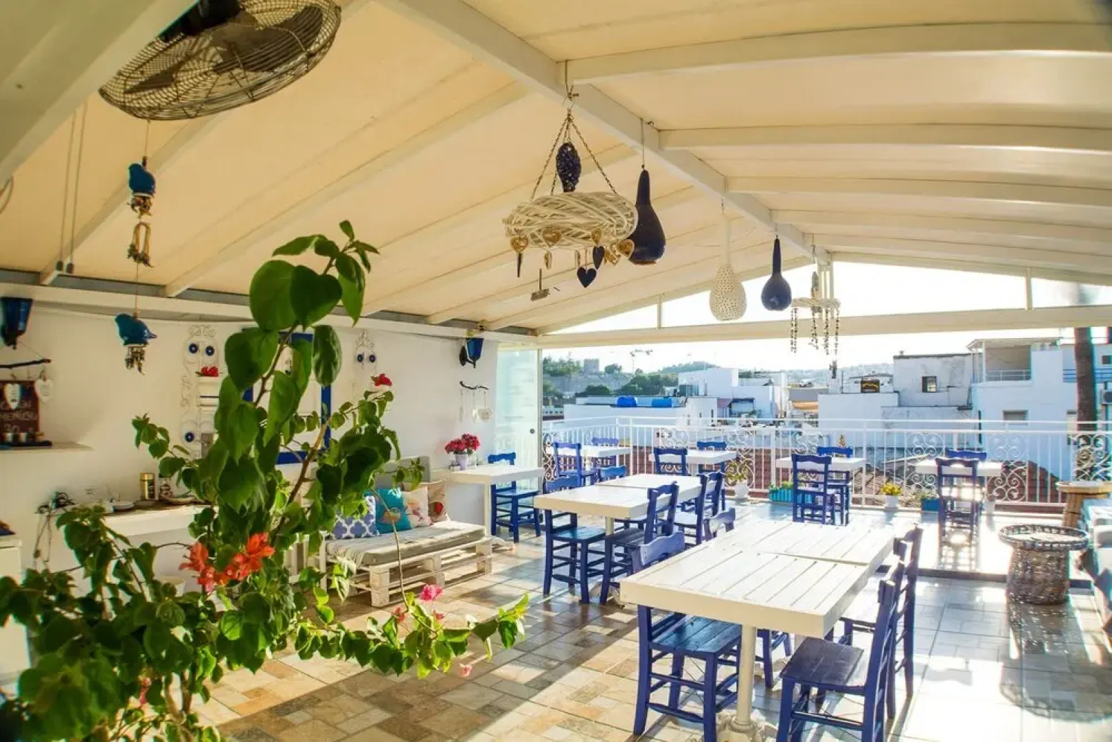 White and Blue Bodrum