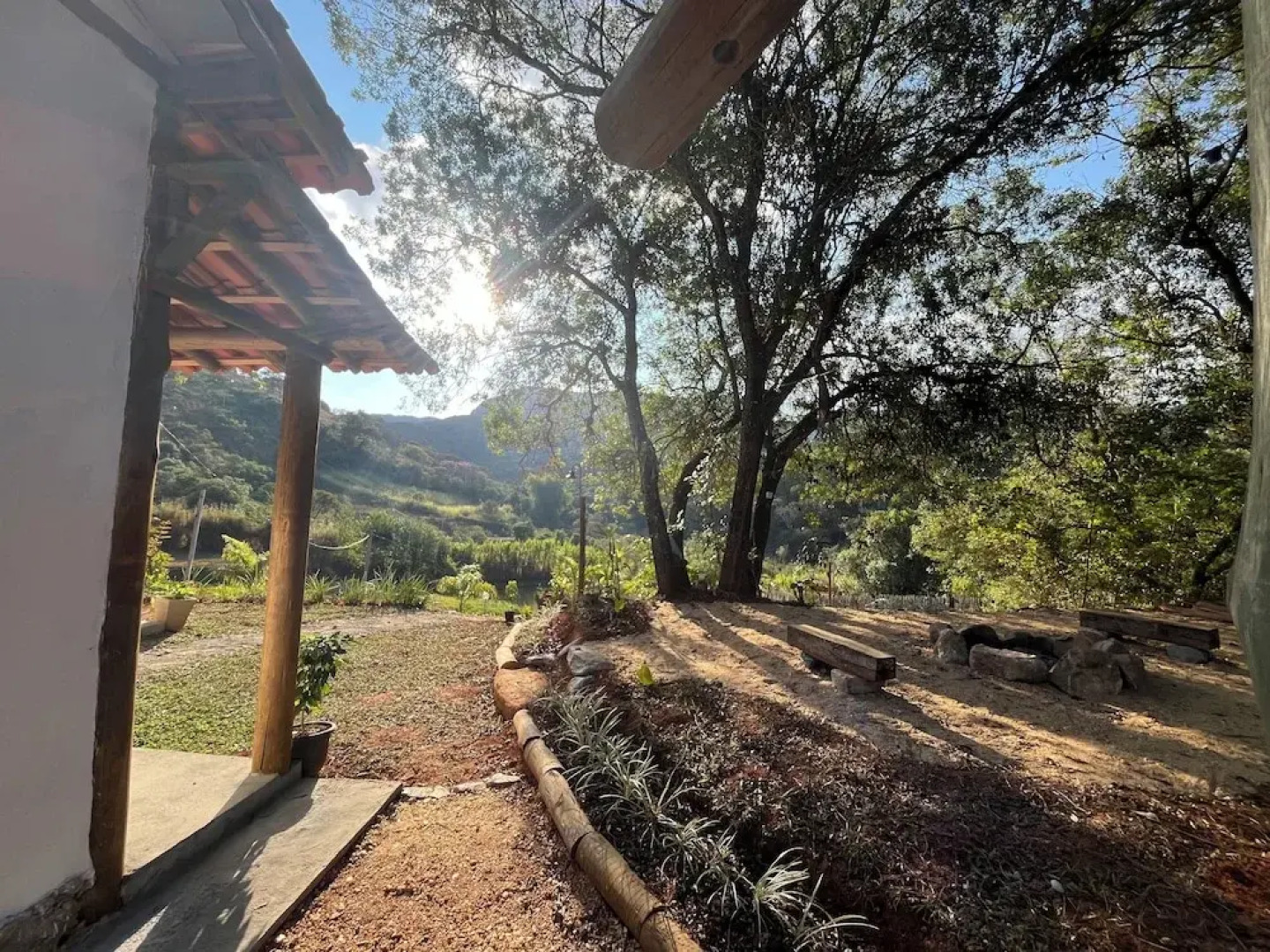 Serra a vista chalés