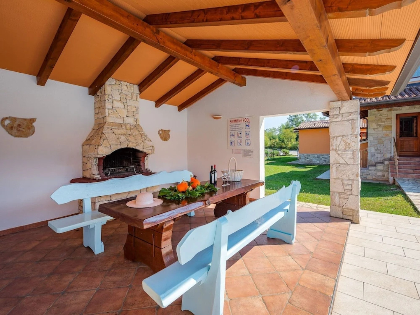 Rustically Furnished Villa With Swimming Pool and Spacious Yard Near Labin