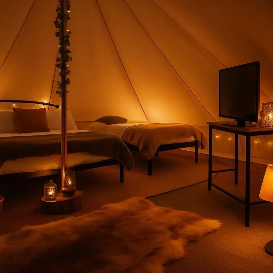 Huge Cozy Bell Tent With Tv and Heating