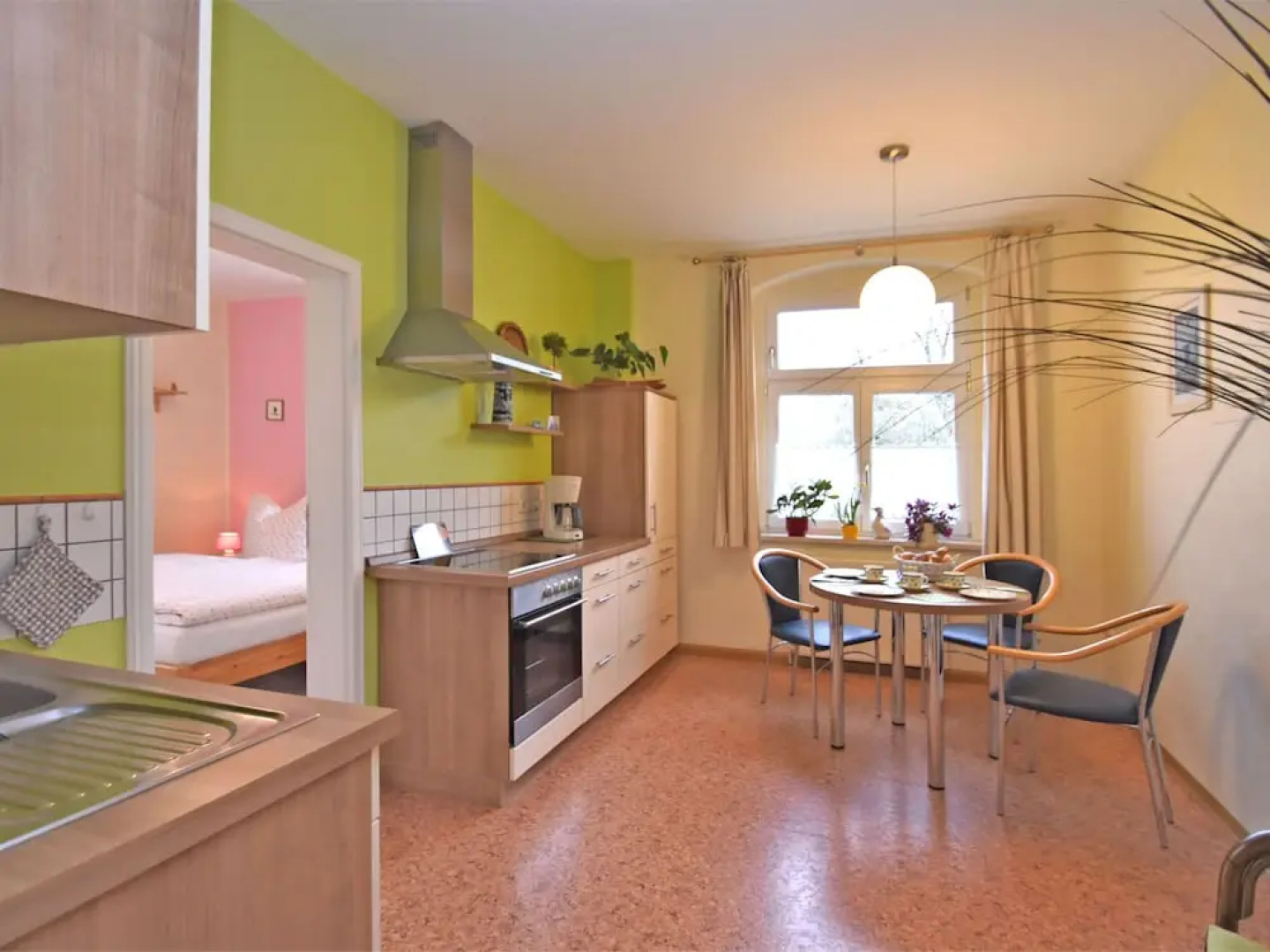 Apartment in Mülsen With Balcony, Heating, Garden Furniture