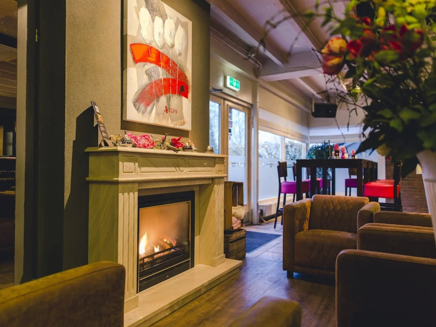 Chalet With a Decorative Fireplace