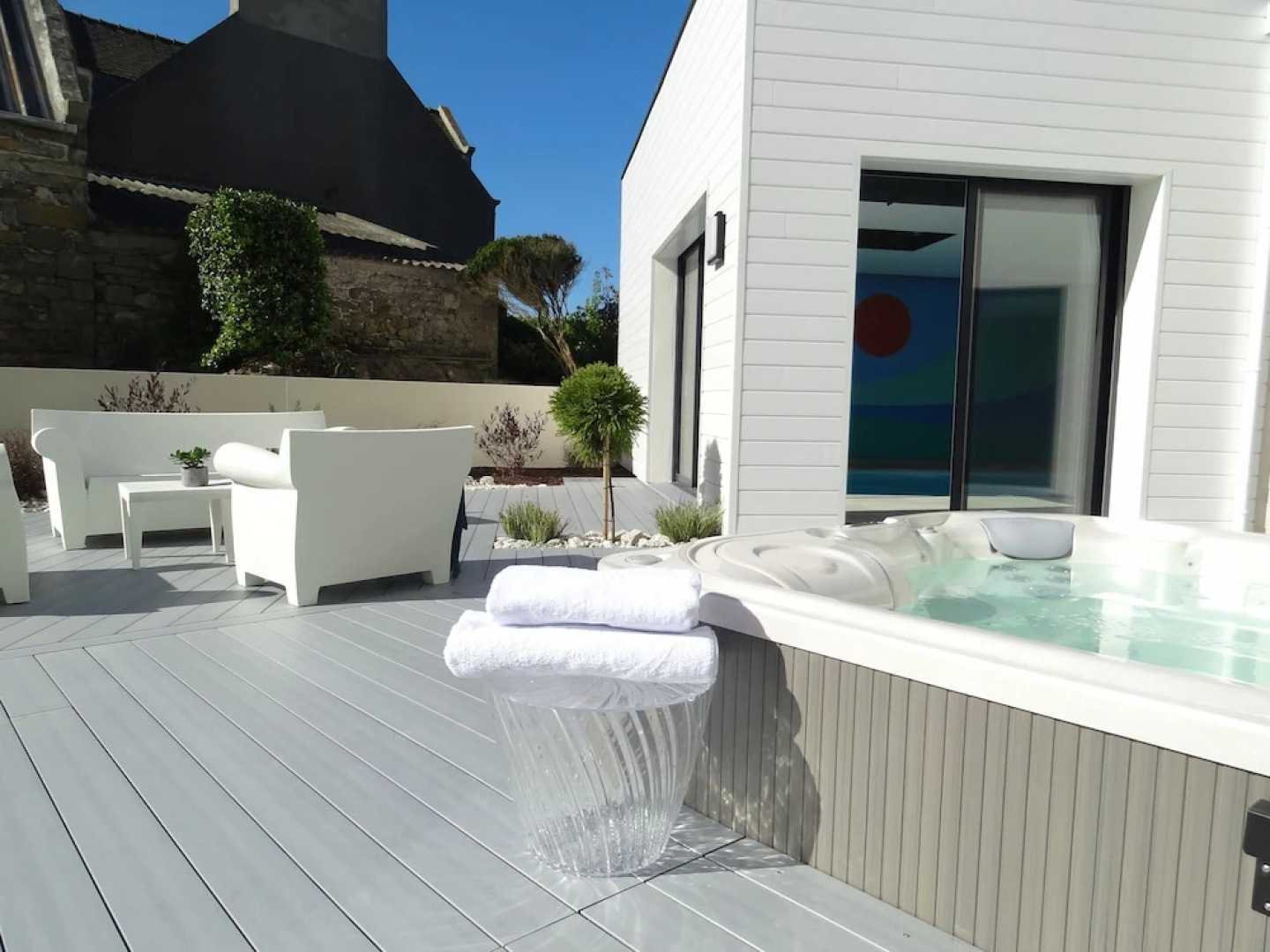 Villa ty Mam'Goz, Pres de Roscoff, spa, piscine interieure, plage a 50 m