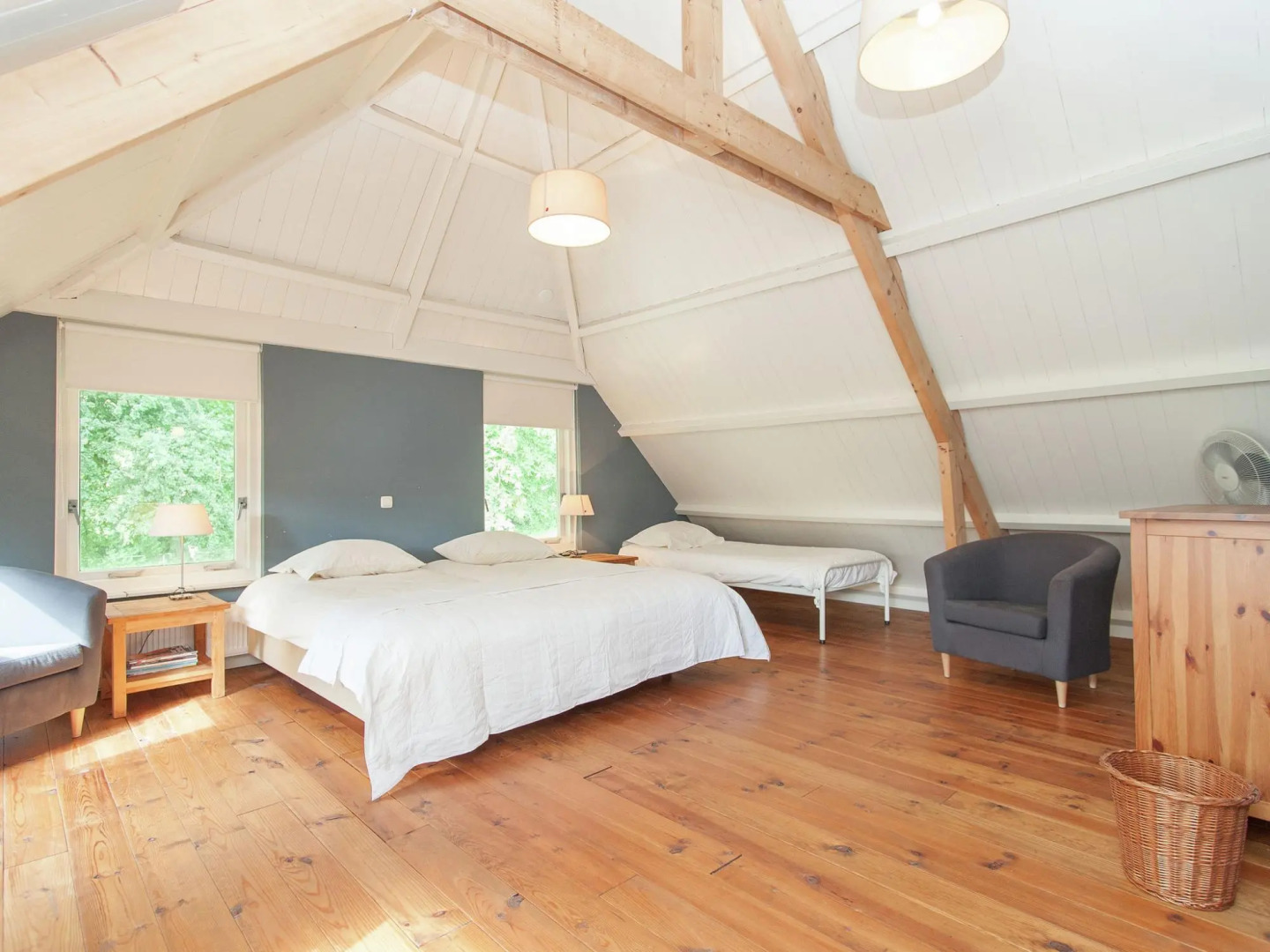 Restored back building of a farm.