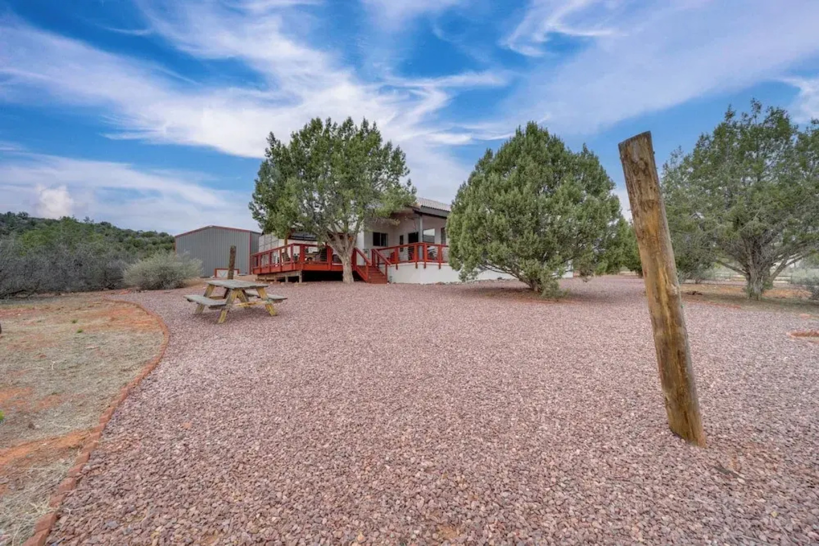 Deck & Indoor Pickleball Court: West Sedona Home!
